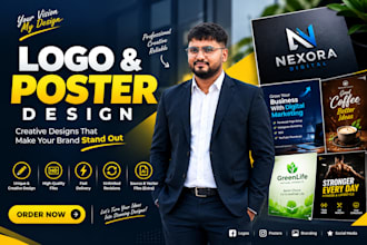 design a professional logo and poster for your brand
