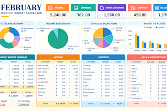 do excel business finance planner budget savings income expense tracker for esty