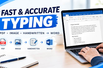 do fast and accurate typing , data entry, word and excel