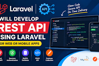 develop secure rest API using laravel for web or mobile apps