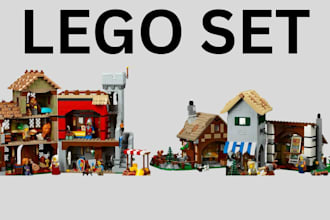 do 3d lego design set moc house ship with instruction for lego ideas