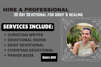 ghostwriter 30day christian devotional ebook for grief and healing with prayers