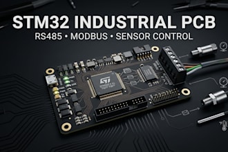 design stm32 industrial controller pcb with rs485 modbus and sensor interface