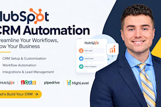 setup hubspot zoho pipedrive CRM automation workflows and integrations