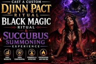 cast a dijnn pact custom spell,black magic ritual and sucubus summoning ritual
