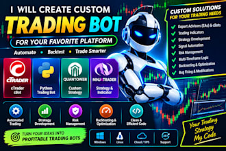 develop custom trading bot on ctrader, python, quantower, ninjatrader, amibroker