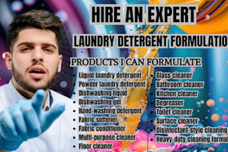 formulate detergent, laundry, dish wash and cleaning products