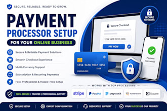 setup payment processor payment gateway and checkout integration