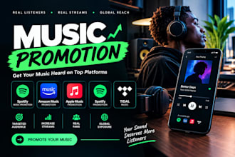 spotify music promotion amazon music apple music spotify promotion tidal music