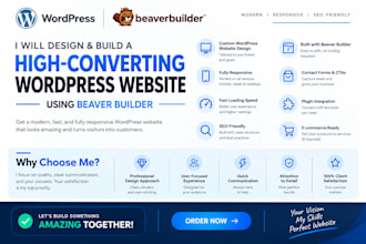 design and build a high converting wordpress website using beaver builder