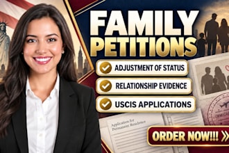 handle family petitions and adjustment of status with uscis