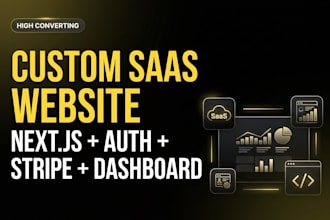 build custom saas website with nextjs auth stripe dashboard