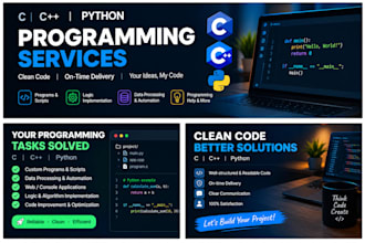 develop c c plus and python programs