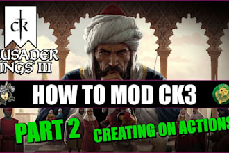 create custom ck3 mod, bg3 mod, skyrim mod, hoi4 mod, game modding and scripting