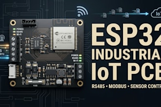 design esp32 industrial iot controller pcb with rs485 modbus rtu