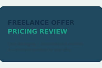 review your freelance offer and price structure