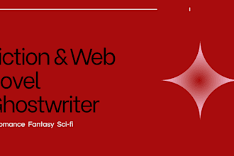 ghostwrite your romance fantasy or sci fi web novel