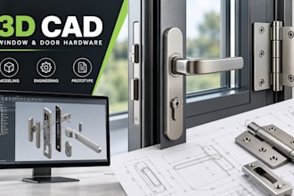 window and door hardware,3d cad design, product modeling, prototype engineering