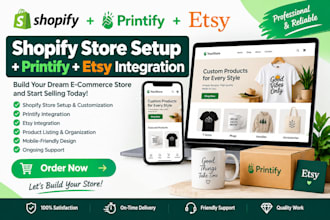 set up a shopify store with printify and etsy integration