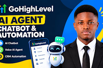 set up gohighlevel ai chatbot, voice ai agent, workflow automation VA voice ai