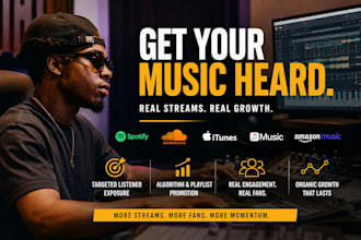 apple music promotion spotify music promotion amazon music soundcloud music