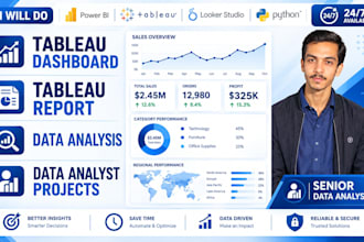 build interactive tableau dashboards and professional data reports