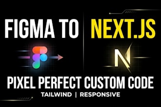 convert figma to custom nextjs website pixel perfect