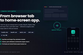 convert any website to app lovable app base44 replit to ios android on capacitor