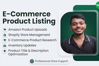 do ecommerce product listing and store management