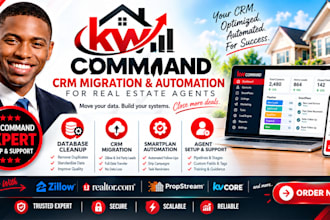 setup kw command CRM smartplan automation contact cleanup for real estate agents