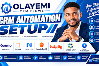setup kommo streak nocrm nutshell insightly close CRM lead automation workflows