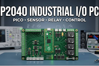 design rp2040 raspberry pi pico industrial io control pcb, gpio interfaces