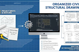 prepare tennessee and kentucky civil structural drawings