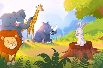 draw a children book illustration