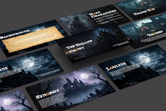 design a film pitch deck presentation for your movie or TV series