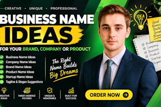 create striking business name, ideas brand names for business and company names