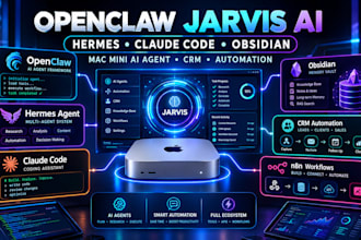 install open claw bot hermes mac mini agent obsidian jarvis ai crm claude code
