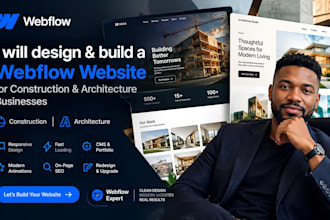 build premium webflow website for construction and architecture businesses