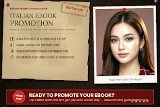 do italian ebook promotion using booktok gumroad amazon KDP smashwords bookbub