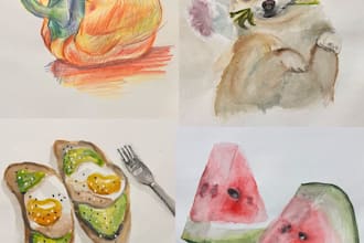 traditional art on the paper or digital