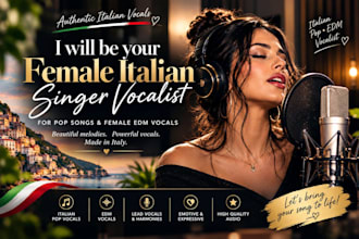 be female italian singer vocalist for pop song female pop singer female edm