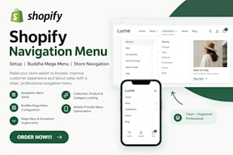 setup shopify navigation menu globo meteor qikify buddha mega