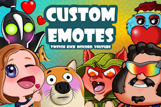 draw custom emotes for twitch, kick, discord, youtube