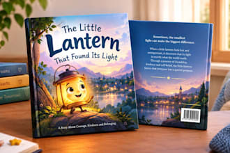 design children book cover, kids picture book cover and write kids book blurb