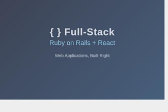 build a full stack web app with ruby on rails and react