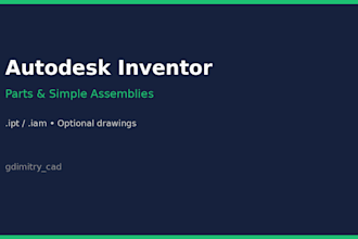 model your part or simple assembly in autodesk inventor