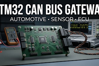 design automotive can bus gateway pcb with stm32 sensor interface