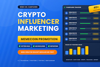 run crypto influencer marketing kol promotion campaign for web3 memecoin nft