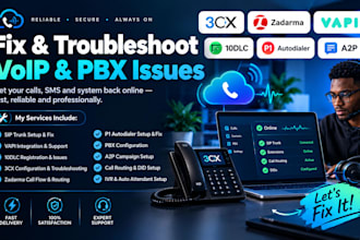 fix, troubleshoot sip trunk vapi 10dlc 3cx zadarma voip p1 autodialer pbx a2p