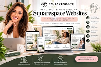 design squarespace websites for therapists wellness and service businesses